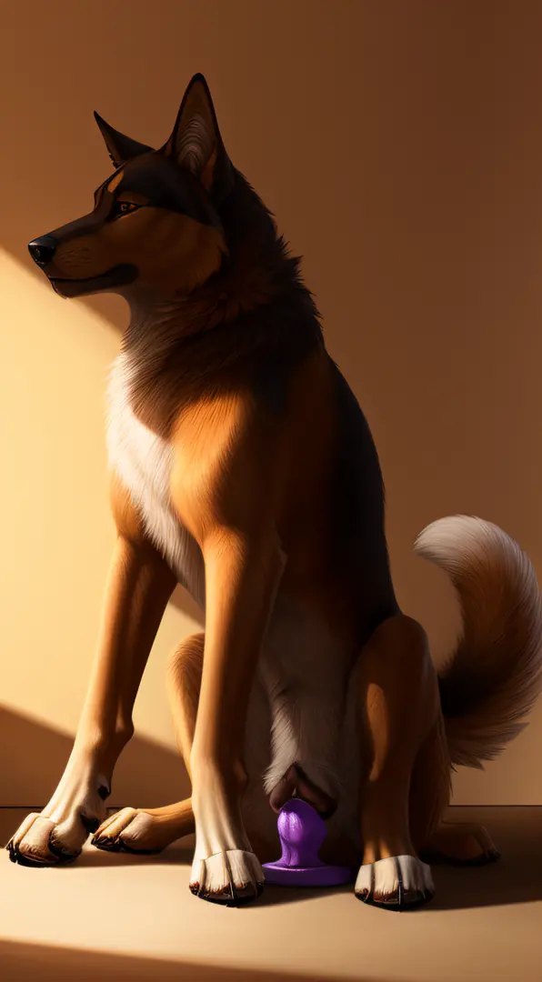 Dog, perfect lighting, realistic body postures, fully body, full tail, realistic detailed tail, detailed fur, perfect shadows, 1...
