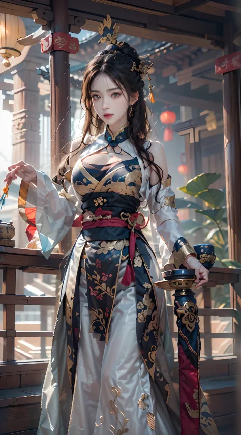 Best quality,Masterpiece,超高分辨率,(Photorealistic:1.4),xiuxian,arma,Detailed face, 1girll,Solo,arma,cleavage,(Magical Circle:1.2),x...