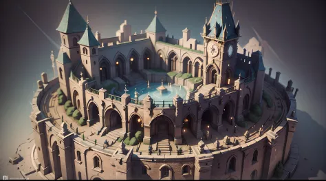 3d render of a Miniature cute Medieval kingdom, high detail, high quality sense,Premium studio light,Blender, Lumio, Arnold, 8k,...