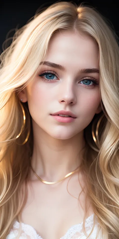 Photo of a 20-year-old European girl, raw, Beautiful woman, (Extra long wavy blonde hair), ((Portrait)), ((Detailed face:1.2)), ((detailed facial features)), (finely detailed skin), pale skin, ,Riding attire、Sexy with open chest(cold color), moist, moist, ...