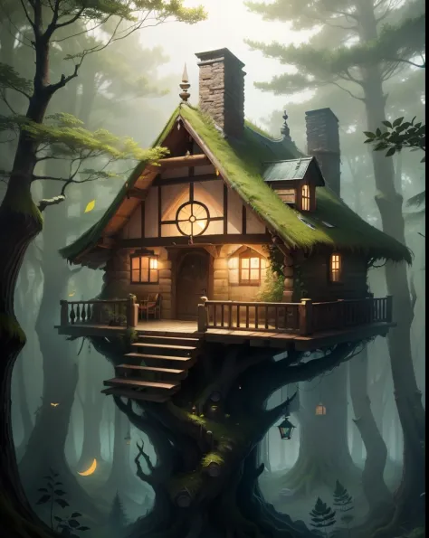 A forest house