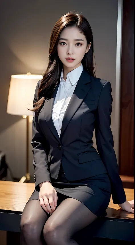 Classy upper-class elite secretary in business shirt, Working in the office、Wearing a strict business suit, Wearing pantyhose、Wear high-end high heels、 Girl in a shirt, Wearing a business suit, Wearing a business suit, in a business suit, businesswoman, bu...