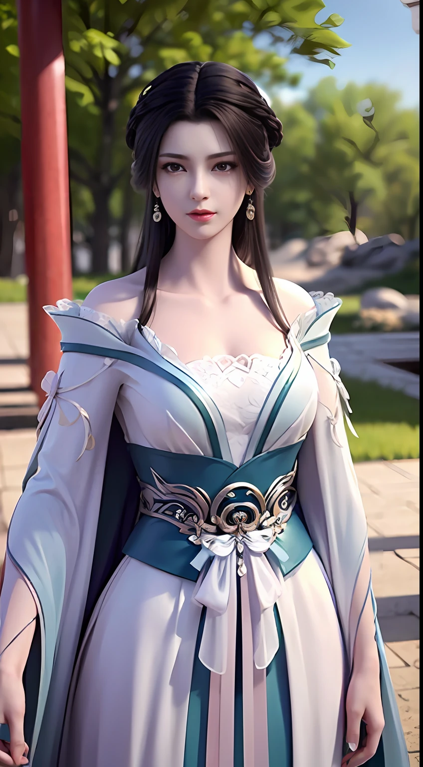 Solo, 1 Beautiful Female, Wuxia World, (1 Girl), (Full Body), (Xiuxian World), Chinese Immortal Wuxia, (Purple Cross-collared Top, Ancient Long Skirt, Embroidered Cape, Streamer), Brunette Hair, Chinese Coiled Bun, Hairpin, Light Pink Lips, Calm, Intellectual, Delicate Face, Masterpiece, Best Quality, High Quality, High Definition, High Quality Texture, High Quality Shadows, High Detail, Cinematic Light, Side Lighting, Ray Tracing, Sharp Focus, Realistic, Edge Light, Two-tone Light, (Detailed Skin Details: 1.2), 8k uhd, SLR, soft light, high quality, high resolution, (very detailed CG unity 8k wallpaper)