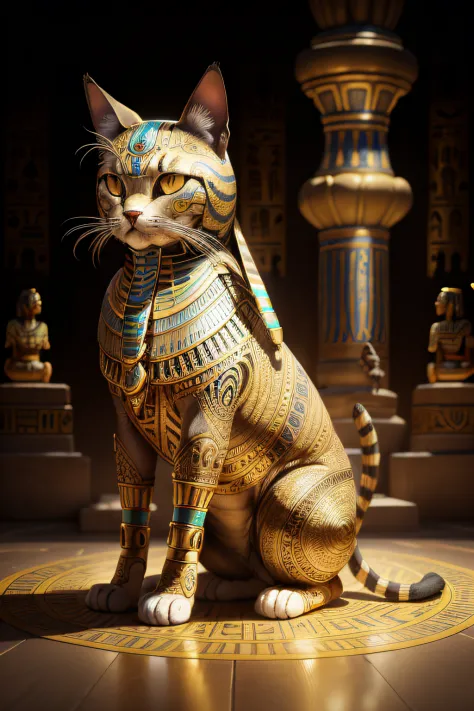 biomachine:1.3, (Egyptian gato art:1.2), (colorido:1.2), dourado, ouro, Hans Giger, (zentangle:1.2), granulado, extremamente detalhado, detalhes intrincados, dynamic lighting, fotorrealista, luz natural, baixo h, obra prima, detalhado 8k