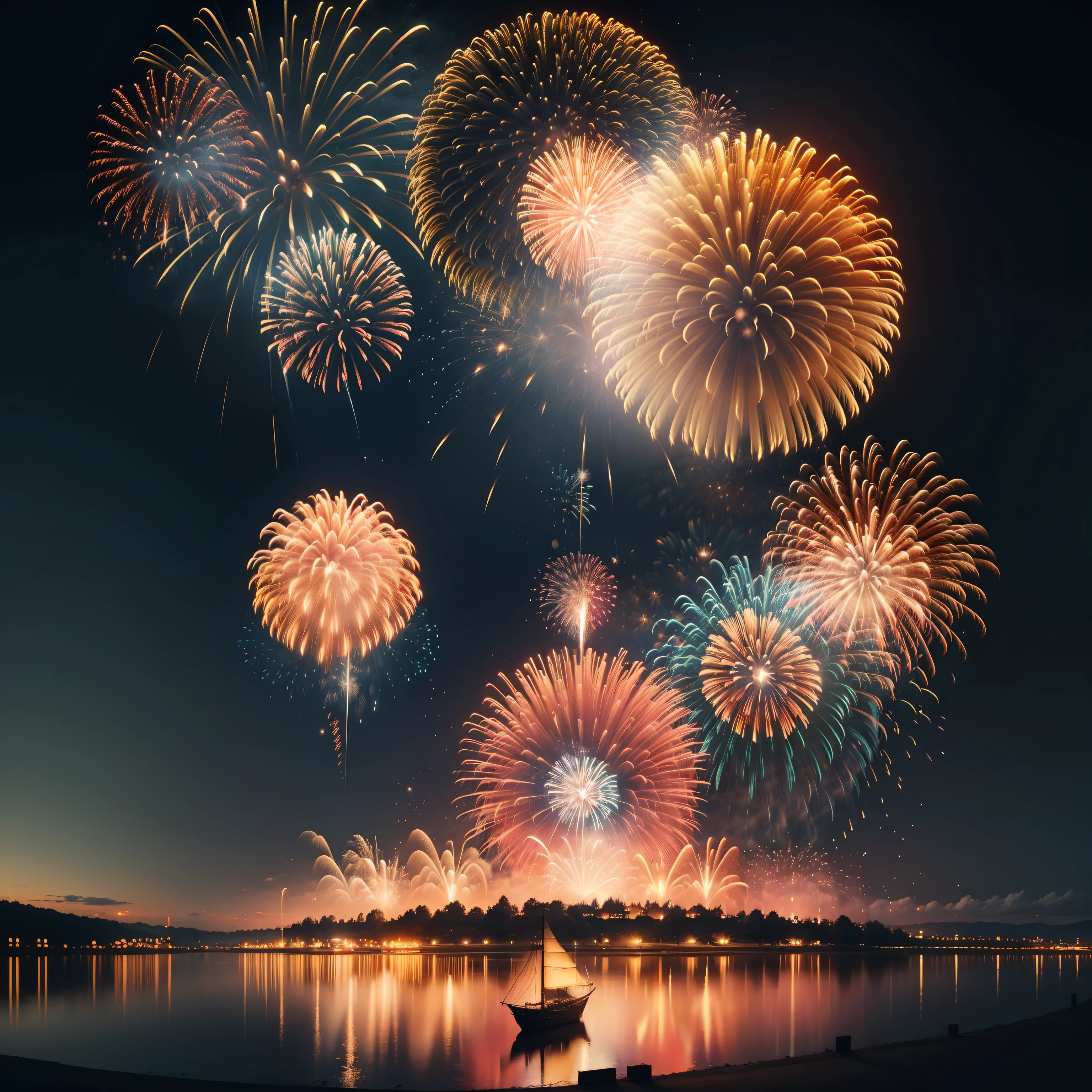Fireworks, Panorama, Masterpiece, High Definition, 8K - SeaArt AI
