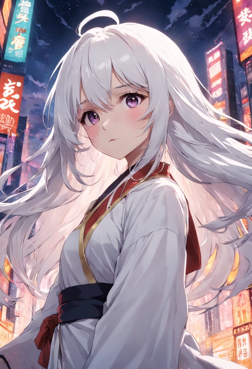 White haired girl