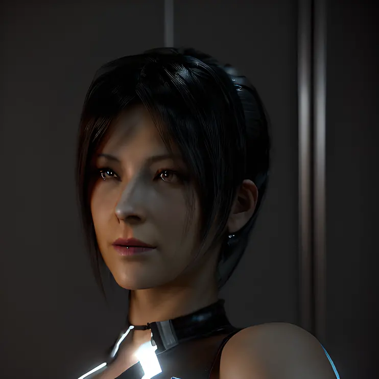 There was a woman with very large breasts holding a knife, portrait of tifa lockhart, tifa lockhart portrait, render of mirabel ...