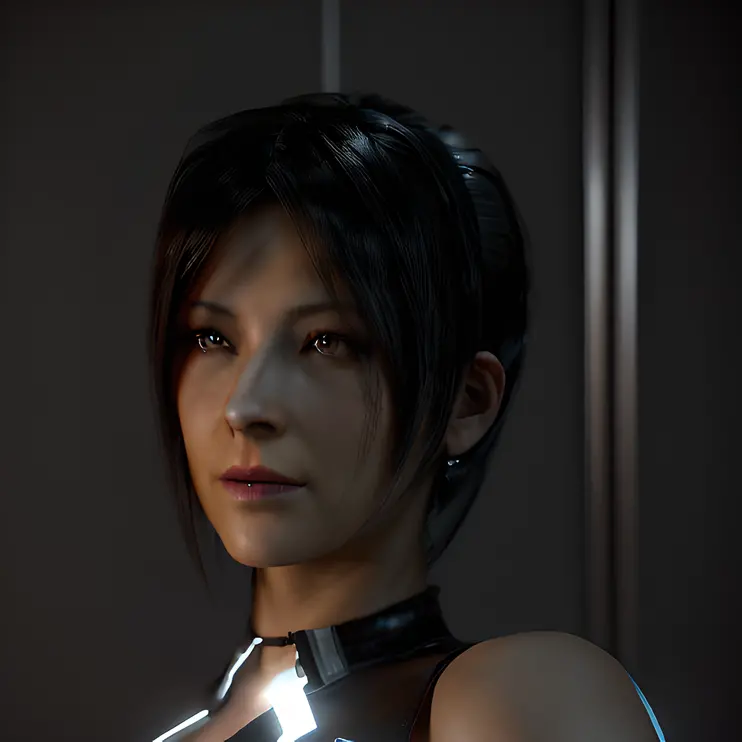 there was a woman with very large breasts holding a knife, portrait of tifa lockhart, tifa lockhart portrait, render of mirabel ...