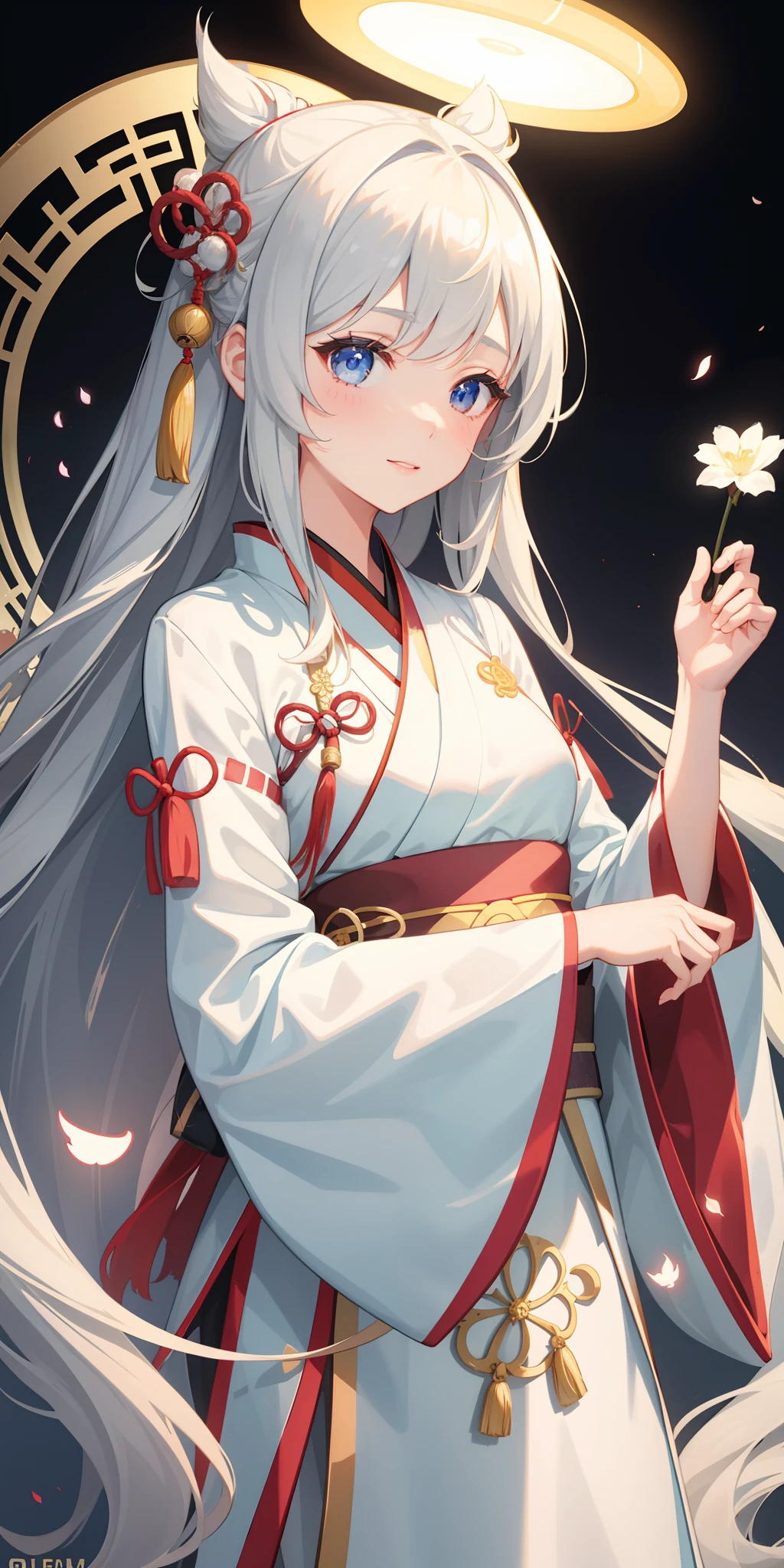 1girl, (hanfu), glowing, sidelighting, wallpaper,