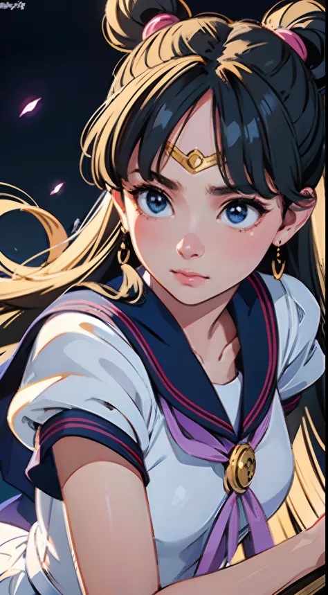 Sailor Moon Usagi Tsukino looks intently at you in wonder and anticipation. ultra detailed painting at 16K resolution and epic v...