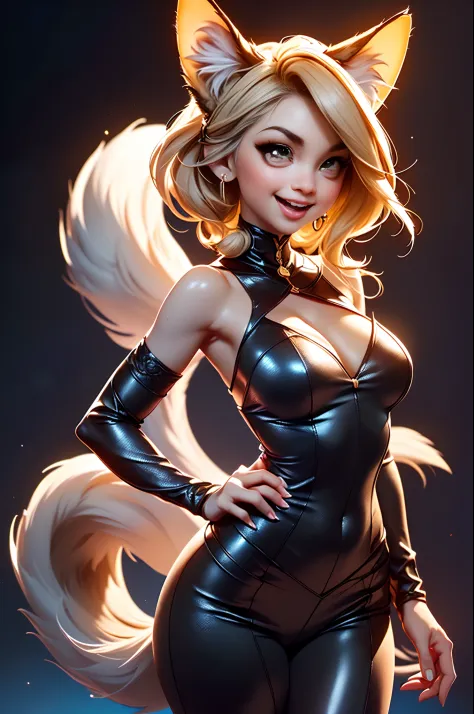 (Beautiful woman face:1.5), (Cute image standing all over the body:1.5), (Cat-like furry body and cat's paws:1.5), (The paw is on the chin:1.2), (Cute), ( anime styled 3d:1.5), pleatedskirt, Bikini swimsuit with lines, (Hairy limbs:1.45), (Very long, Fluff...