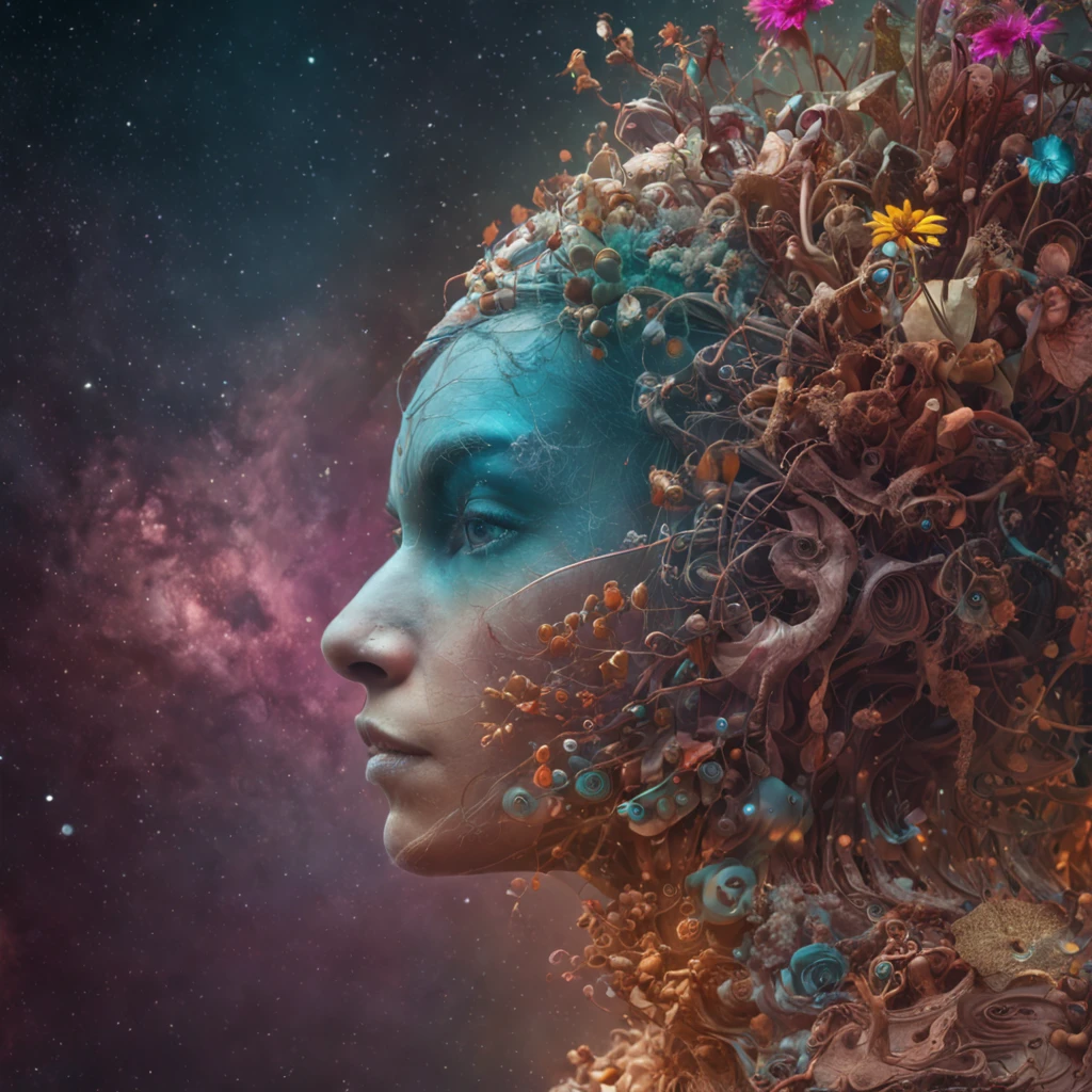 Beautiful surreal programming scenery, 100 men facing a computer and ...