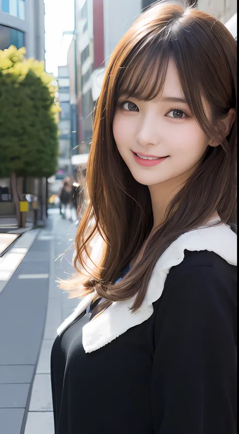 masutepiece, Best Quality, Illustration, Ultra-detailed, finely detail, hight resolution, 8K Wallpaper, Perfect dynamic composition, Beautiful detailed eyes, Women's Fashion Summer,Medium Hair,small tits,Natural Color Lip, Bold sexy poses,Smile,Harajuku、20...
