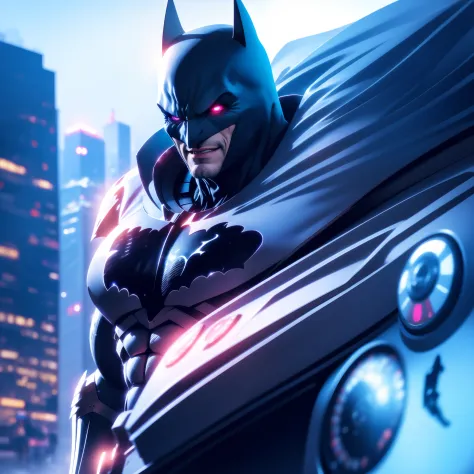 Joker buster batman mech, (((ccurate))), 8k quality, 4k quality, best quality, bat man, dark Knight, hell bat