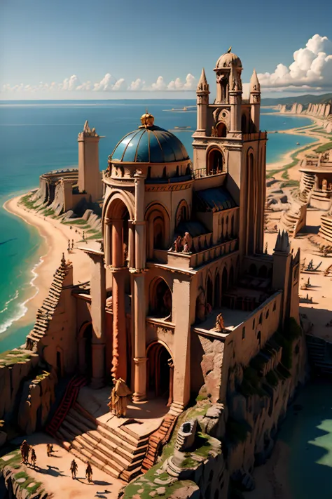 Atlantis hyper realistic super detailed wider angle le style de SP4RT4