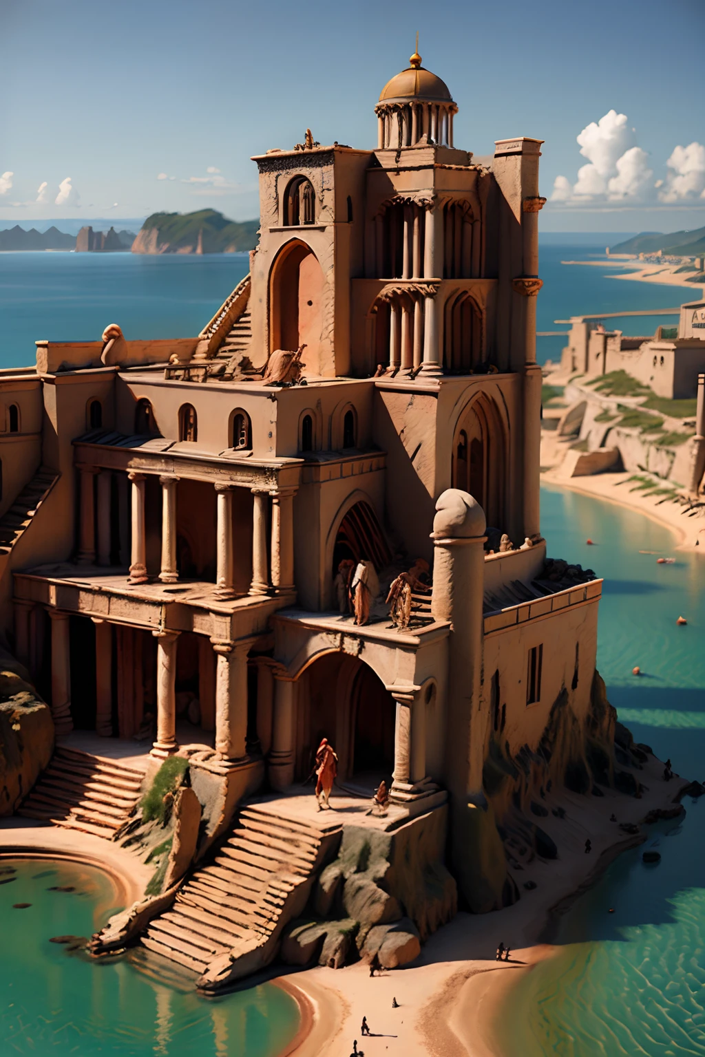 Atlantis hyper réaliste super détaillé angle plus large le style de SP4RT4