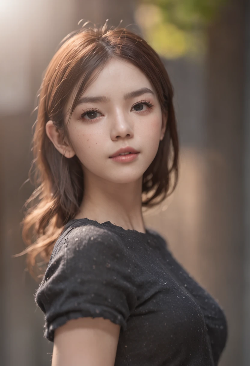 (((Medium hair))), Best quality, 8K, hdr, A high resolution, absurderes:1.2, The background is blurred out, Bokeh:1.2, Photography, (RAW photo:1.2), (Photorealistic:1.4), (Masterpiece:1.3), (Intricate details:1.2), 1girll, Solo, Japanese girl, Delicate, Beautiful detailed, (Detailed eyes), (Detailed facial features), , (((Small breasts))), skin tight, (Looking_at_peeping at the viewer), From_Front, (Skinny), (Best quality:1.4), (超A high resolution:1.2), cinematic lighitnglamplight, (Extreme detailed illustration), (Gloss on lips, Best quality, 超A high resolution, Depth of field, Caustics, Broad lighting, naturalshadow, 85mm, f/1.4, iso 200, 1/160s:0.75),1girll, Solo,