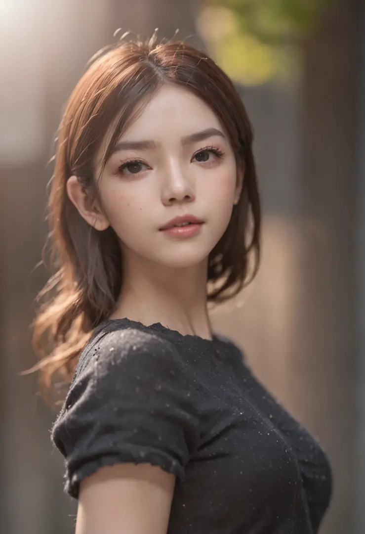 (((Medium hair))), Best quality, 8K, hdr, A high resolution, absurderes:1.2, The background is blurred out, Bokeh:1.2, Photography, (RAW photo:1.2), (Photorealistic:1.4), (Masterpiece:1.3), (Intricate details:1.2), 1girll, Solo, Japanese girl, Delicate, Be...