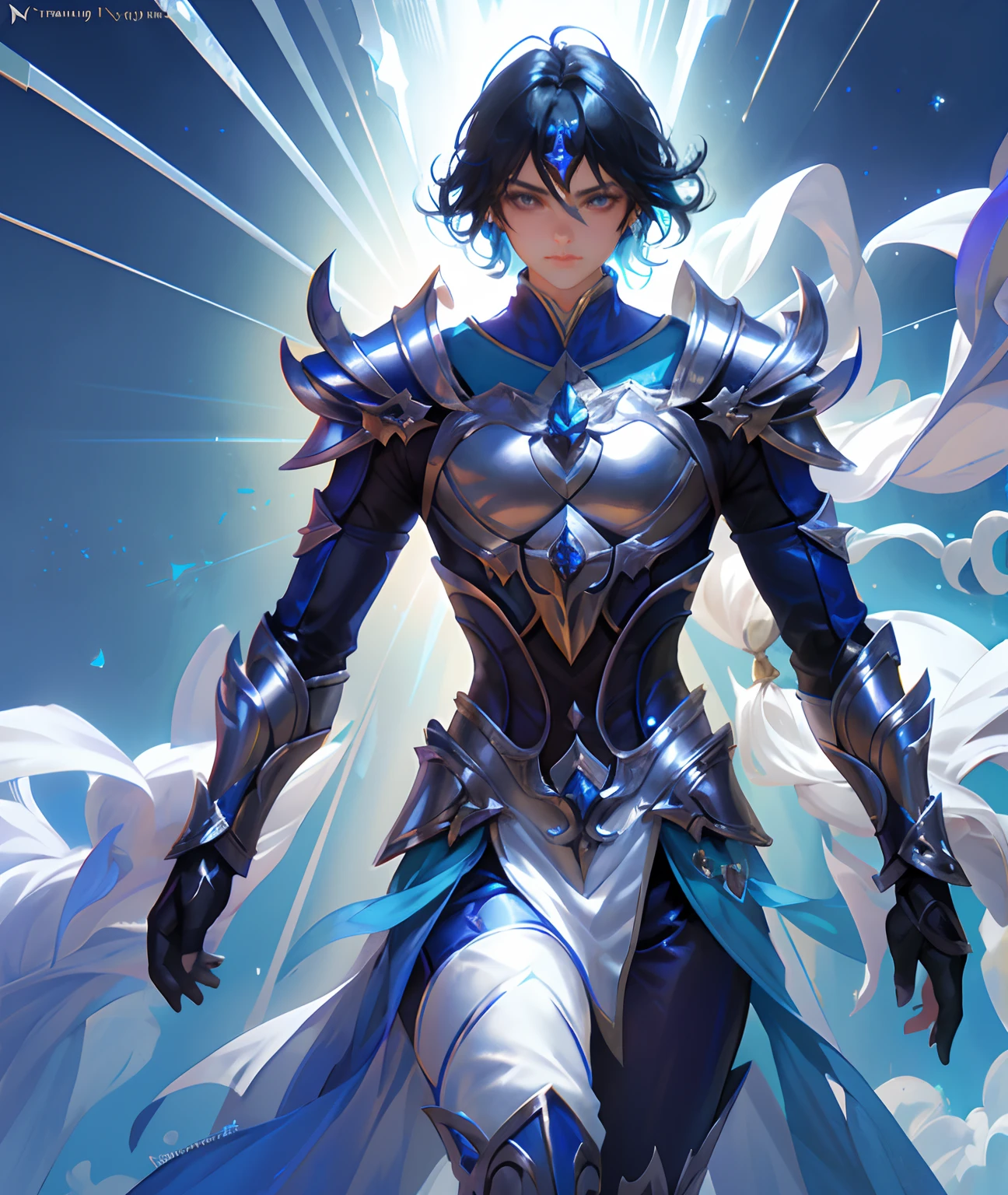 Ultra-high saturation，（tmasterpiece）， fully body photo，（best qualtiy）， （1girll）， starryskybackground，Wearing shiny gold armor， Sexy lingerie type armor，Expose your chest，Expose the waistline，Exposing thighs，cool-pose， Saint Seiya Armor， messy  hair，high detal, Anime style, Cinematic lighting, Sparkle, god light, Ray traching, filmgrain, hyper HD, textureskin, super detailing, Anatomical correct, A high resolution，Ultra-high saturation，hight contrast，High-gloss armor，Smooth skin，Serious expressions,Dark room,