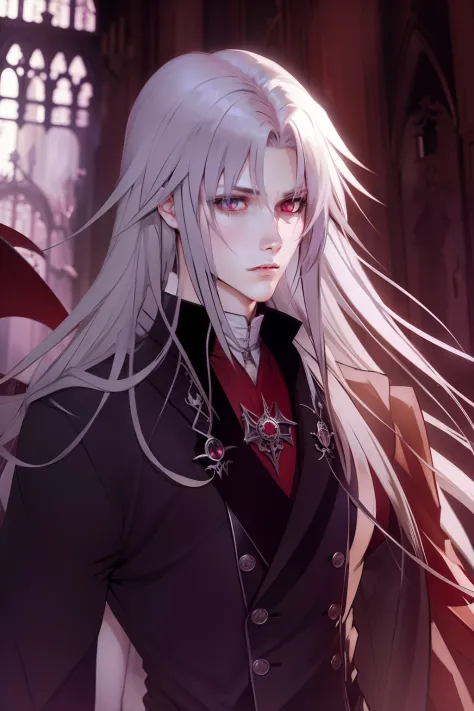 In the spooky castle，There's a vampire knight