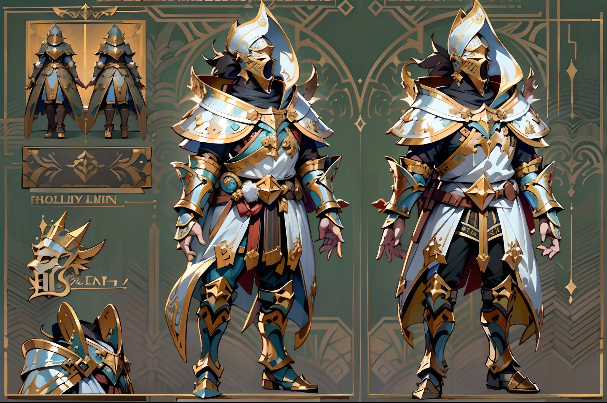 Game character design，holy paladin，Quaint and heavy armor wraps the entire body，shelmet，Holding a stout and ornate scepter，heavy boots，（Full-body side：1.4），Lateral face，solid color backdrop，clean backdrop，depth of fields，high light，Real light，Ray traching，oc rendered，Hyper-realistic，best qualtiy，8K，Works of masters，super-fine，Detailed pubic hair，Correct anatomy，Bokeh，Facial features are carefully depicted