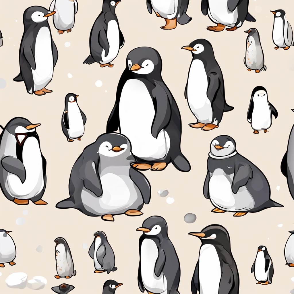 Cartoon Penguins Stock Vector (Royalty Free) 292258388 | Shutterstock