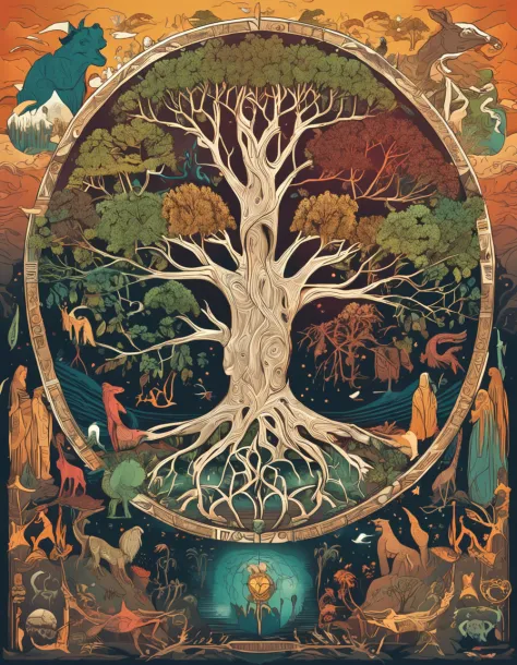 Norse mythology world tree