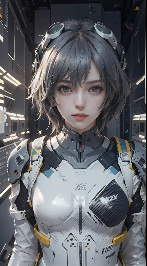 ((Best quality)), ((masterpiece)), (detailed:1.4), 3D, Ayanami Rei，HDR (High Dynamic Range),Ray Tracing,NVIDIA RTX,Super-Resolut...