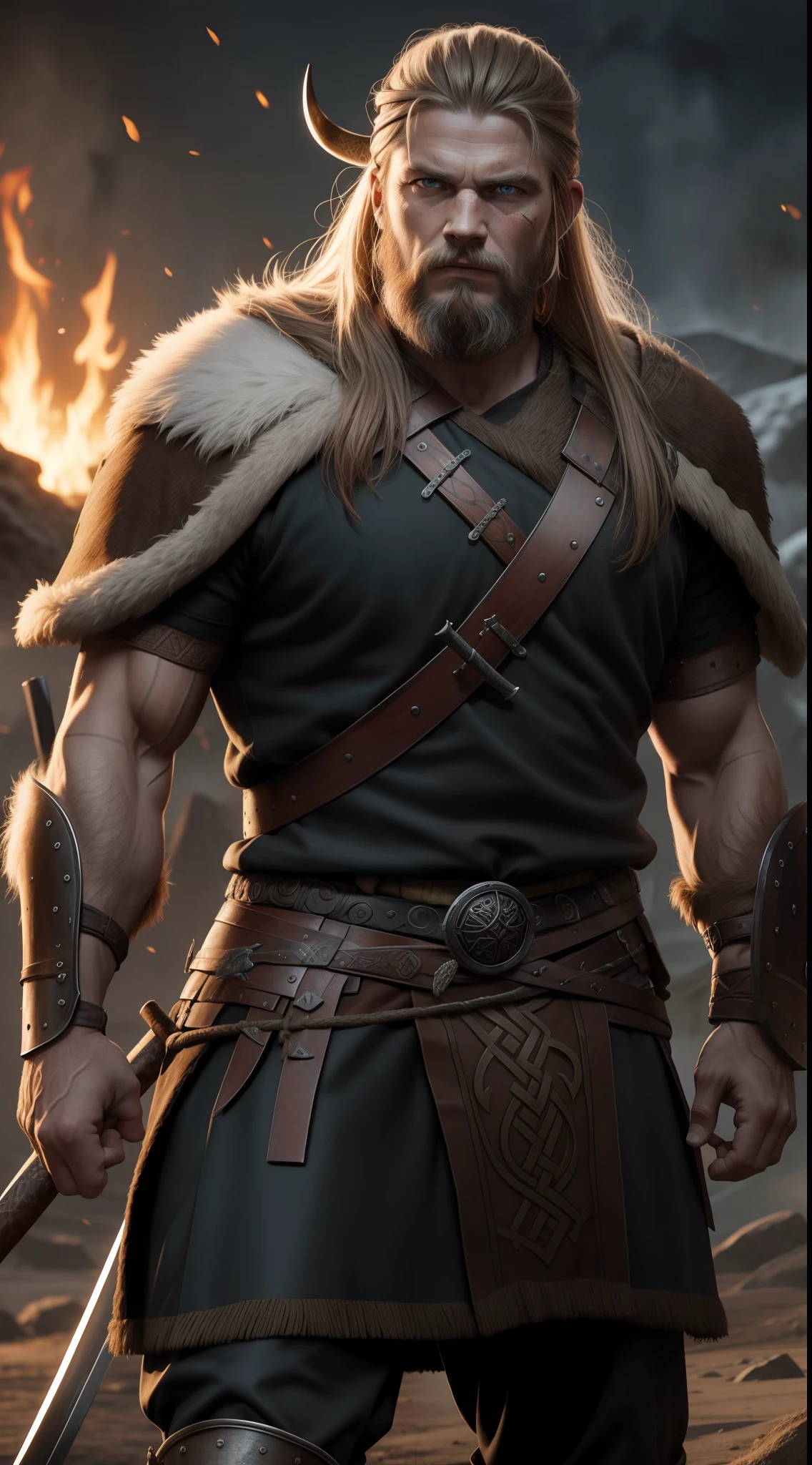 bad ass viking warrior, epic, realistic, 8k