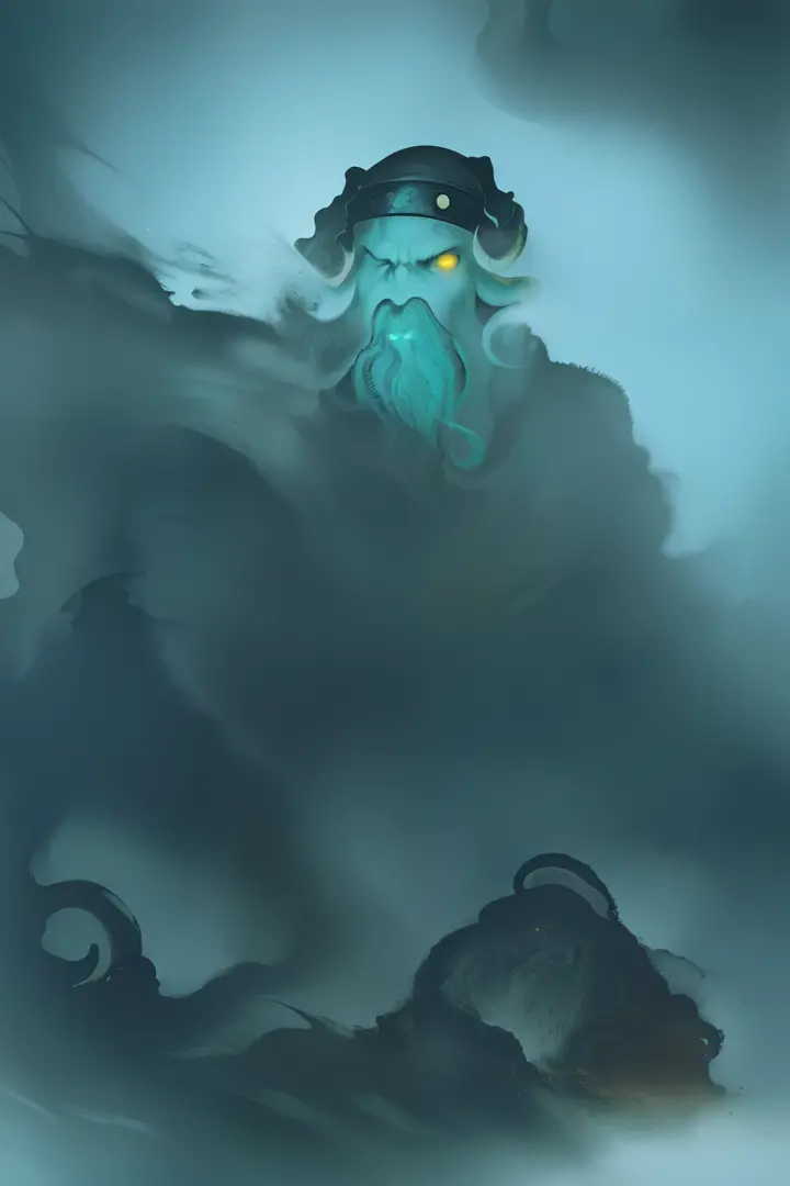 Cthulhu,Monster,(tentaculata:1.35)，A polluted underwater world，Gloomy picture，(Nuclear contamination:1.35)，（face:1.35）,（sarcoma：1.35）,Beanie Rock