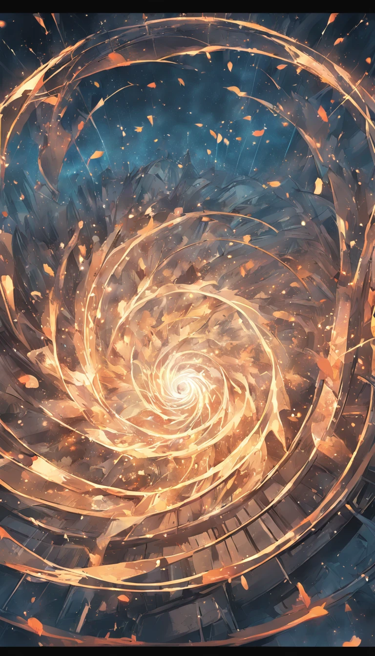 Une spirale d'Archimède se forme dans un océan · Creative Fabrica