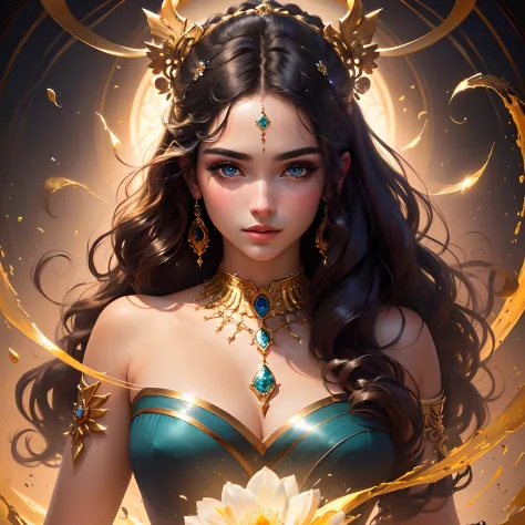 ( Absurd, High quality, Ultra-detailed, Masterpiece, concept-art, smooth, high detail artwork, Hyper-realistic painting ) ,Goddess, greek myth, Aphrodite, captivating and mesmerizing, Wherever she goes, she will attract attention, Breathtakingly beautiful ...