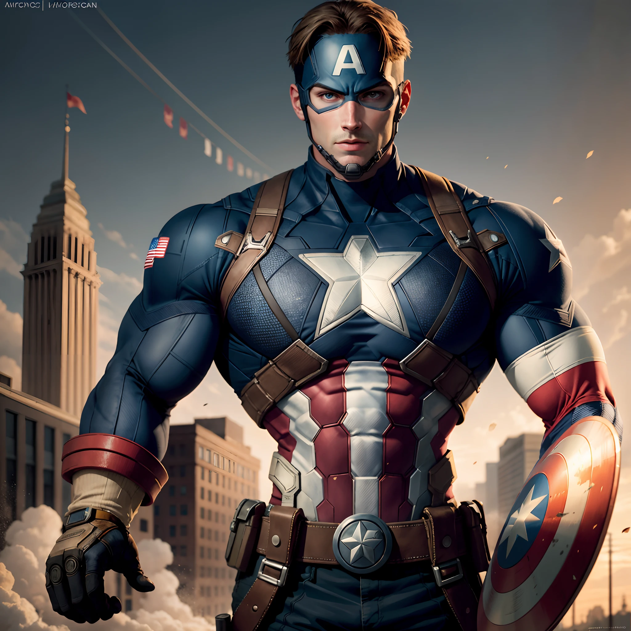 Captain america in the avengers movie - SeaArt AI