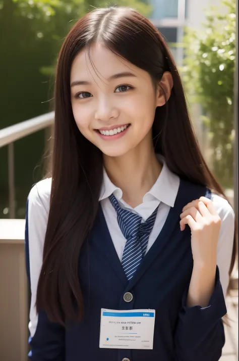 A smile、hi-school girl、校服、stele、Tokyo Skytree、Aurora