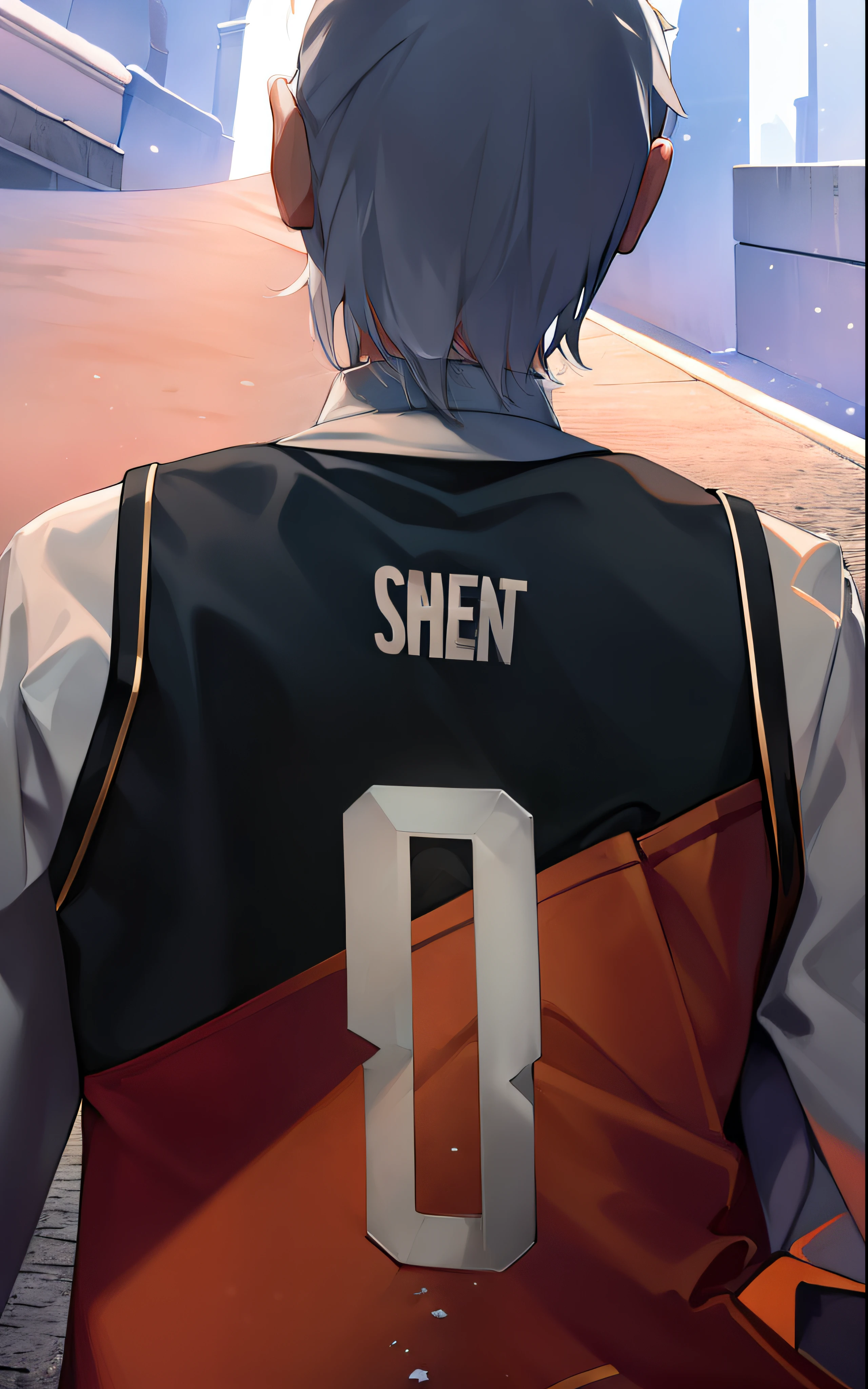 Anime - style image of a man in a jersey with a number 8 on his back -  SeaArt AI