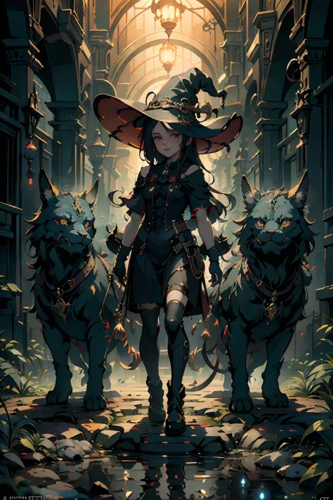 (witch:1.2), full body, Illustration, cinematic light, high resolution, best quality, ultra detailed, masterpiece,