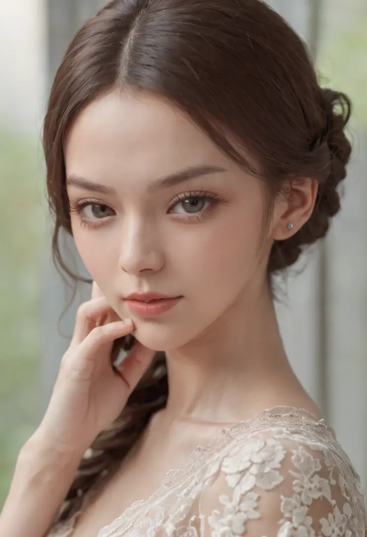 ulzang-6500-v1.1, (RAW photo:1.2), (Photorealistic:1.4), Beautiful detailed girl, Very detailed eyes and face, Beautiful detailed eyes, Super detailed, high resolution, Very detailed, Best quality, Masterpiece, (((Princess)), ((Sexy long dress)), ((Allurin...