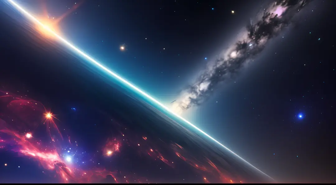 Masterpiece, Best quality, High quality, Extremely detailed Cg Unity 8K wallpaper, Depth of field, hdr,,Photorealistic,Extremely detailed, Intricate, High detail, Universe, space, milky ways, stars, planetes, astronault, kosmos, Celestial, Starcloud, black...