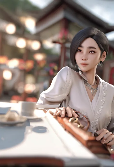 Smiling Minchen，absurderes，Keep your mouth shut，Balanced eyes，（Best quality details：1.2），realisticlying，8K high-definition，ultra - detailed，High-quality textures，Complicated details，Detailed textures，finely detailled，high detal，VerydetailedCG，High-quality ...