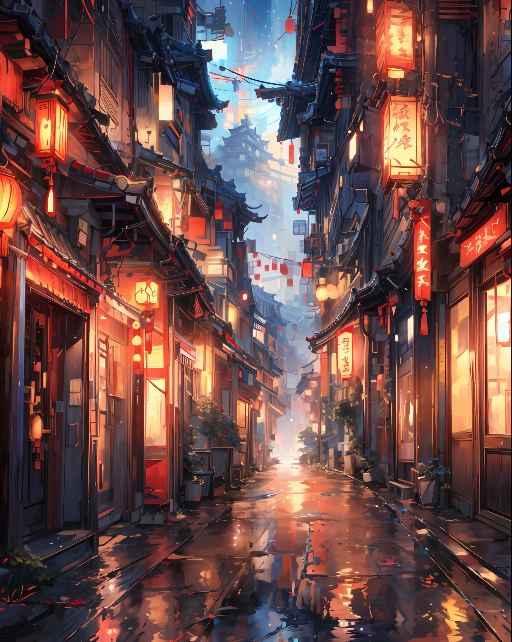HD wallpaper: Anime, Original, Building, City, Original (Anime), Street |  Wallpaper Flare