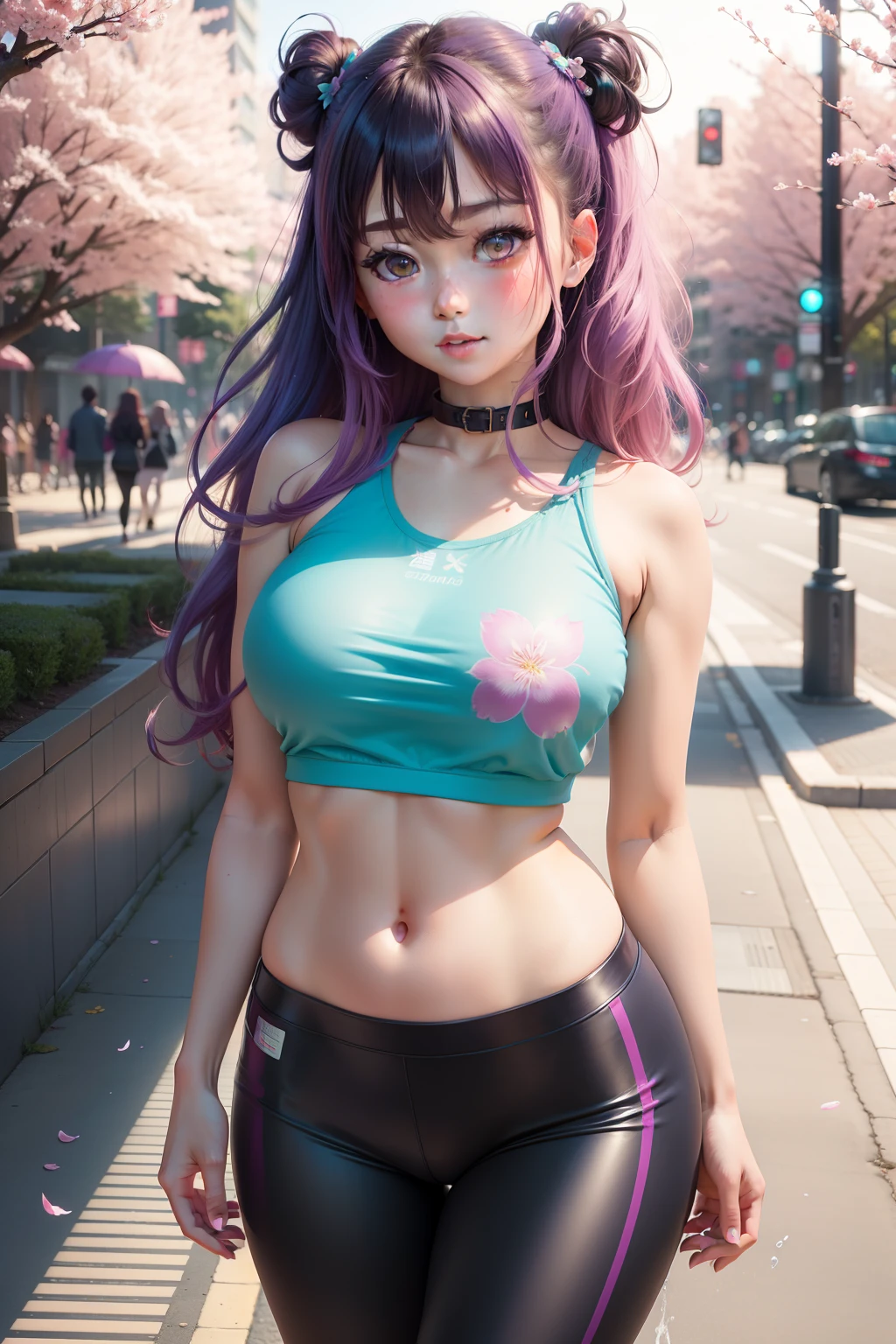 A close up of a person with a very sexy body on a street - SeaArt AI