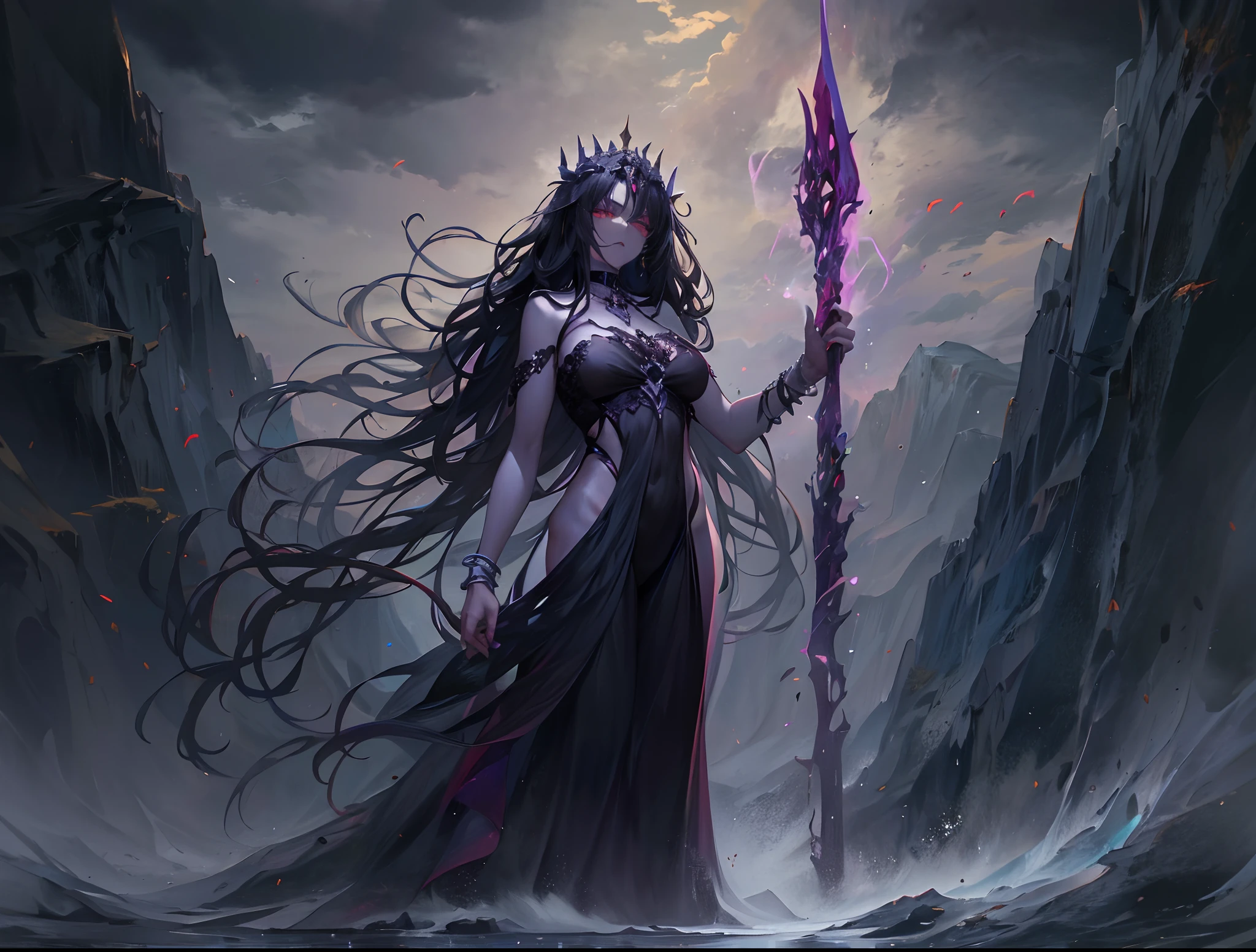 에레보스, 지하 세계의 어두운 지역의 여신이자 어둠의 화신. 에레보스 is one of the primordial beings in the Greek creation myth.