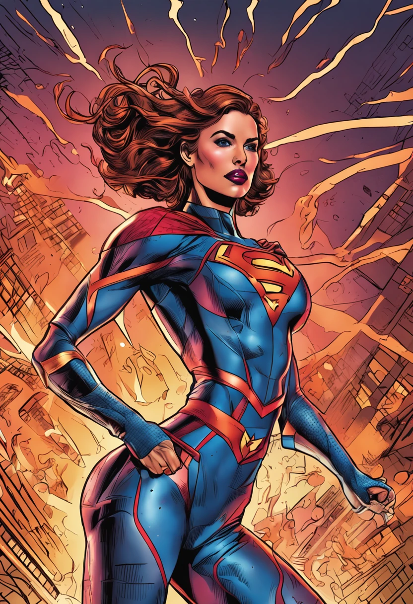 super heroine wearing tight suit