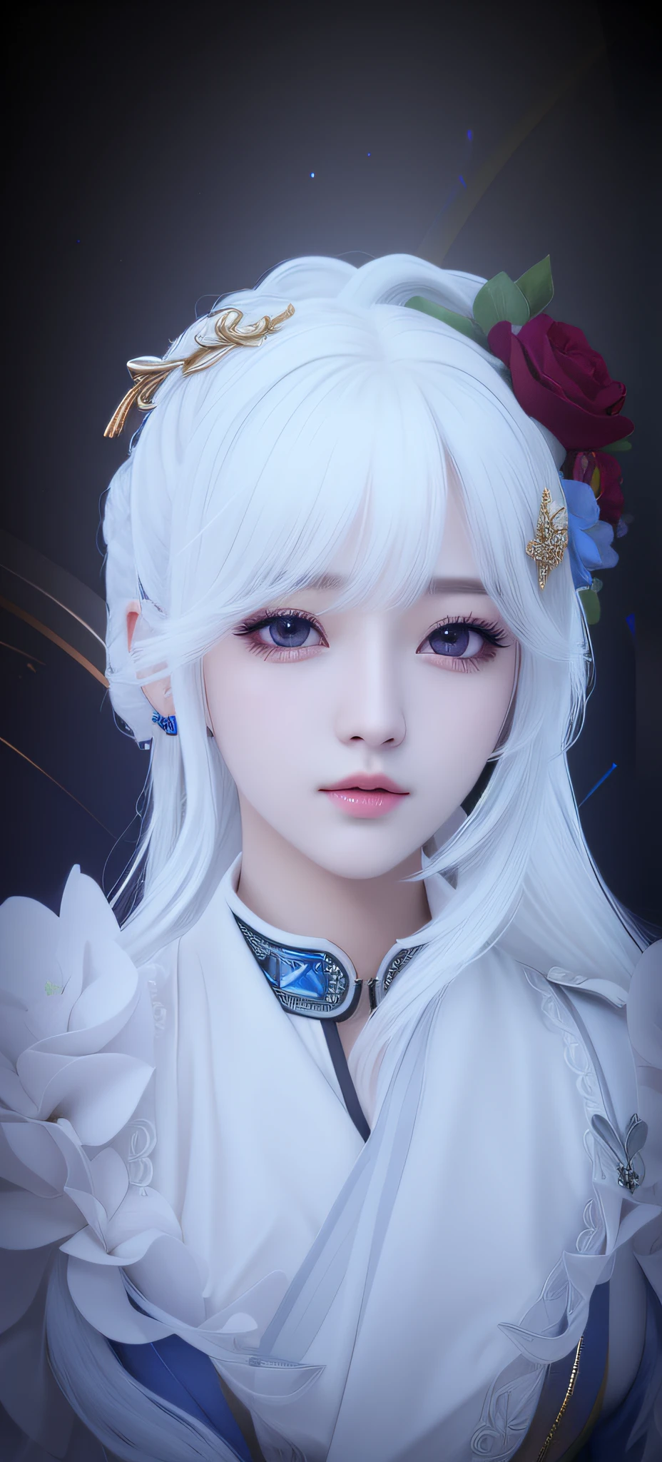 (极其细致的 CG unity 8k 壁纸), 世界上最美丽的艺术品, 1女孩, 上半身,韩国偶像, 吉秀,