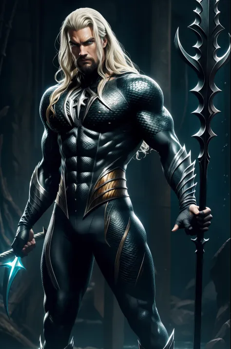 Symbiote Form of Aquaman, Symbiote suit and spear