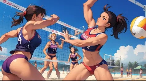 women's (beach volley) . (muscle: 2.0)