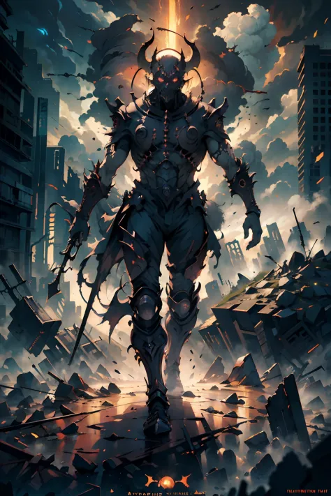(Apocalypse:1.5), full body, Illustration, cinematic light, high resolution, best quality, ultra detailed, masterpiece,
