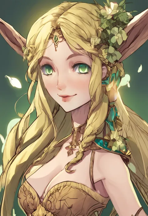 Naked Zelda((Masterpiece)),(illustration),(((Best quality)), Irridescent color, high-resolution illustrations, Amazing,A high resolution, intricately details, Extremely detailed Cg Unity 8K wallpaper ((Zelda)), Small breast,  Naked,（delicate adorable face）...