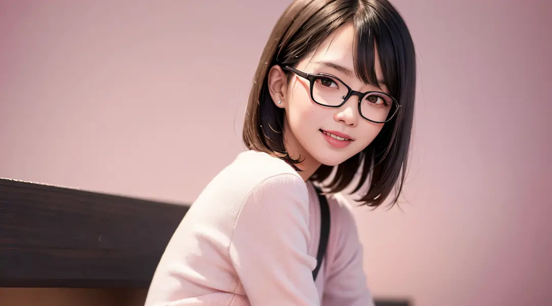 (((detailed pink background))),Japan girl in casual clothes on the streets of Tokyo, looking at the viewer, posing with a smile (highest quality, masterpiece))), high resolution, very detailed, masterpiece, cinematic lighting, (8K, highest quality, masterp...