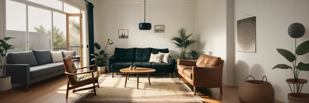 there is a living room with a couch, chair, and a table, brightly lit room, areas rugs, furniture and decor, scandinavian design, scandinavian style, bright daylight indoor photo, natural light in room, interior of a living room, in a living room, bright r...